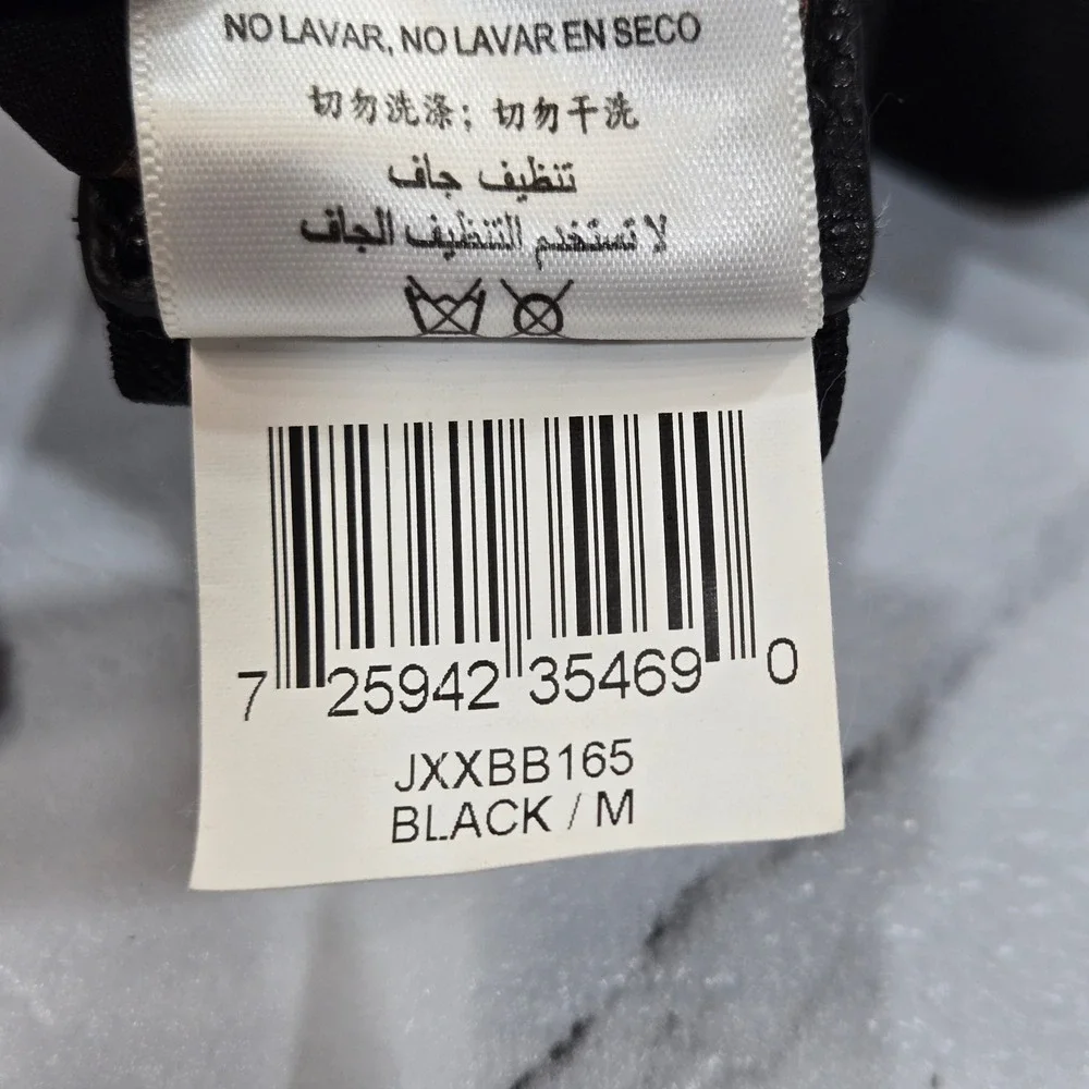 BCBGMAXAZRIA Waist Belt Medium Black Rhinestone Crystal Mesh Elastic Stretch